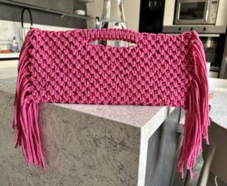 Macrame clutch