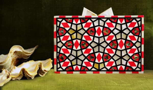 geometrical Islamic colorful clutch