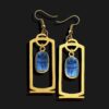scarab cartouche earrings matte gold plated 18k scaled