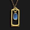 scarabcartouche necklace matte gold plated 18k scaled
