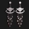 sunboat earrings with stones matt platinum plated scaled