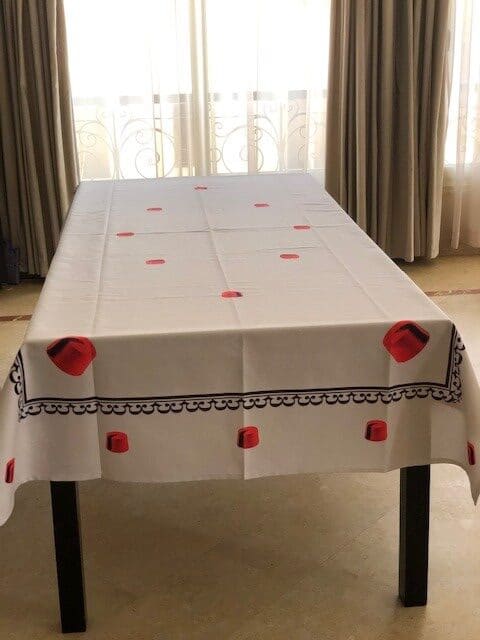 tablecloth rectangle rotated