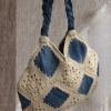 Tote denim x crochet bag