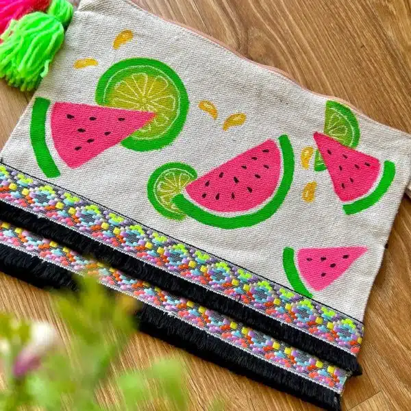 watermelon splash Fabric Clutch