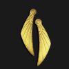 wing of horus earrings matt gold plated 18k scaled