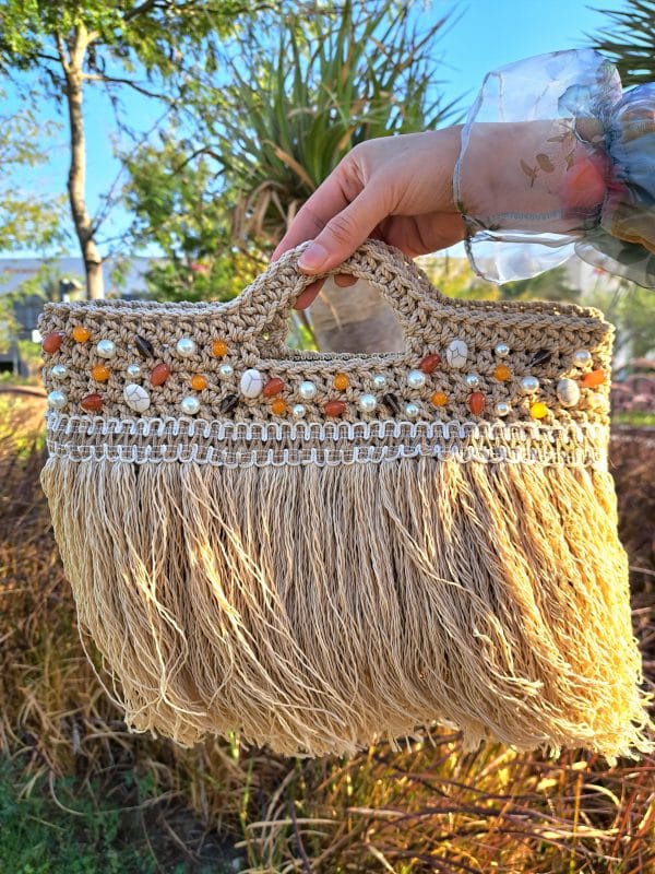 Sandy beach bag