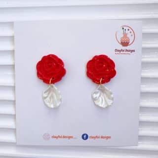 polymer clay, handmade, earrings