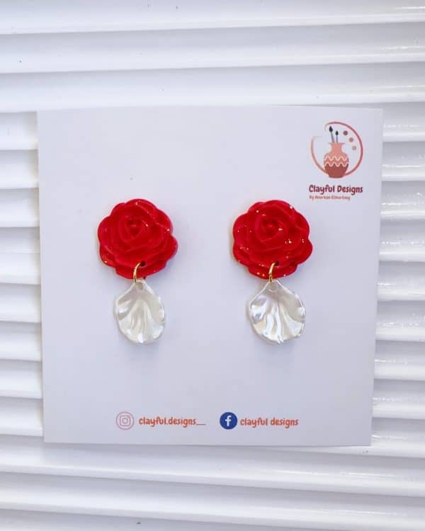 polymer clay, handmade, earrings