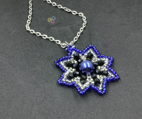 Blue star necklace