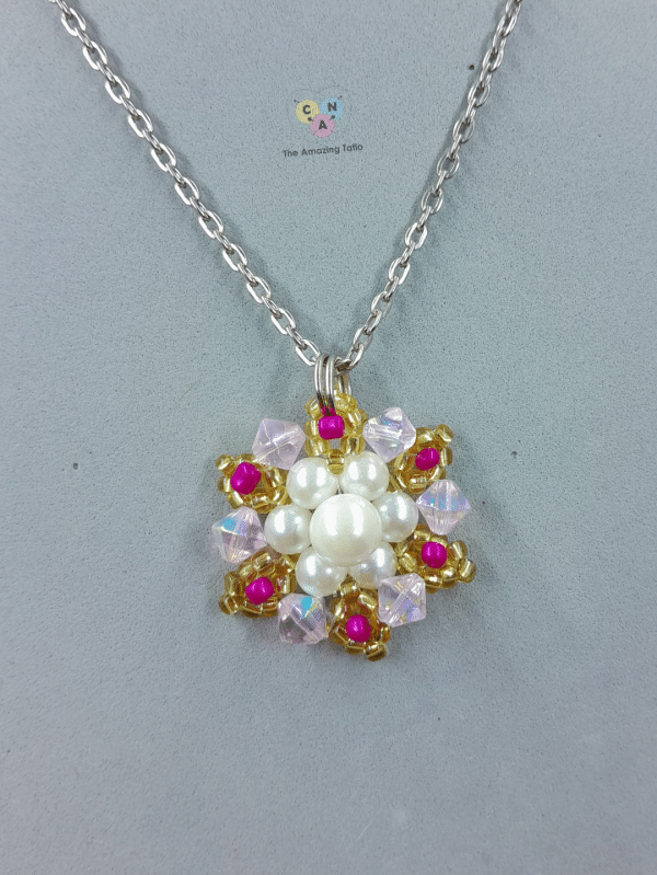 Flower star necklace