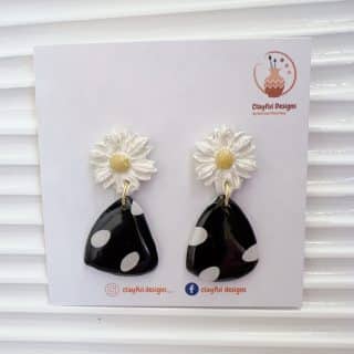 polymer clay, handmade, earrings