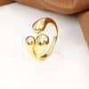 ring, stainless steel, gold-plated