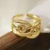 ring, stainless steel, gold plated