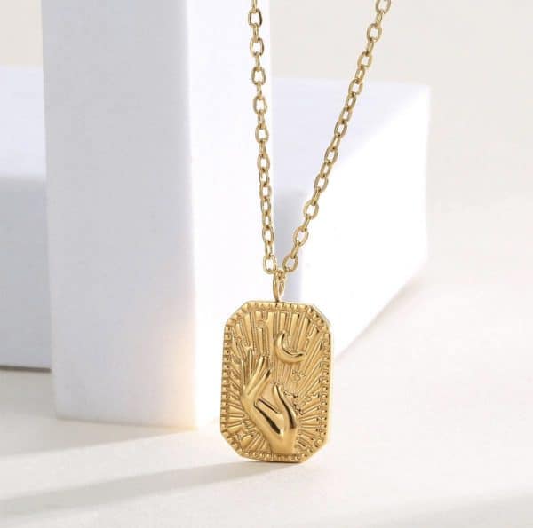 necklace, gold plated, stainless steel