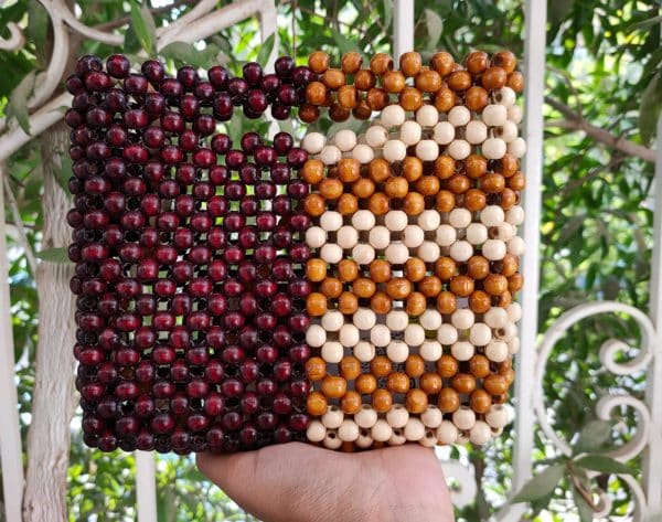 Wooden beads bag