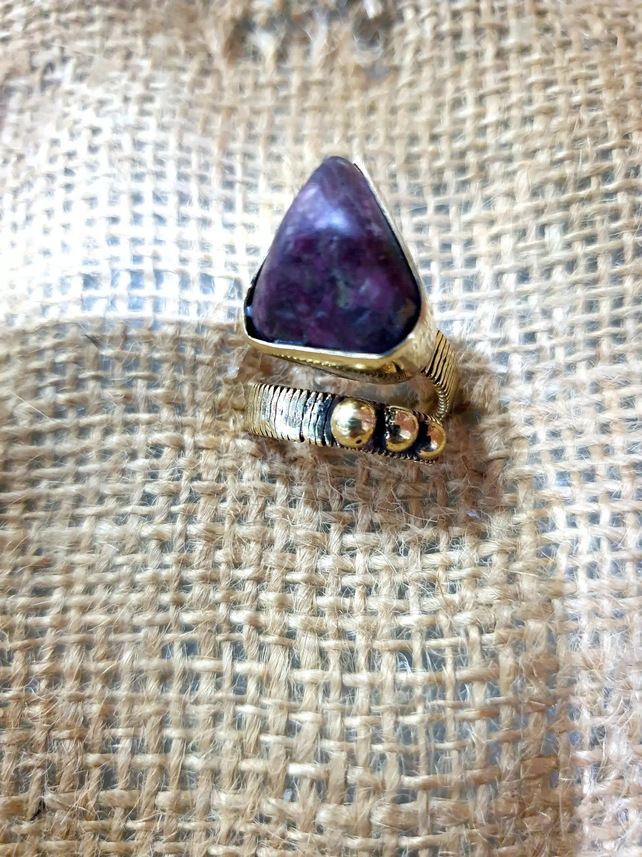 Tourmaline wrapped brass wire ring 1 Tourmaline wrapped brass wire ring