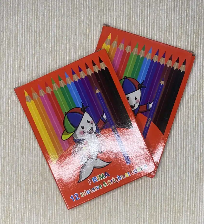 ألوان خشب ١٢ لون قصير 1 أقلام تلوين ١٢ لون