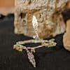 a beautifully nature inspired handmade leave bracelet flexiable with peridot and citrine gemstone