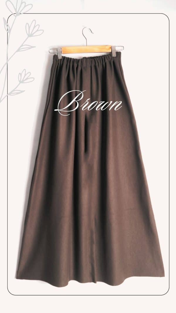 Maxi Brown Velvet Skirt