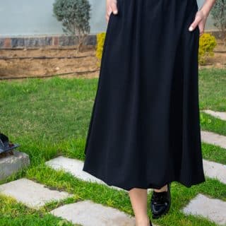 black ballon skirt