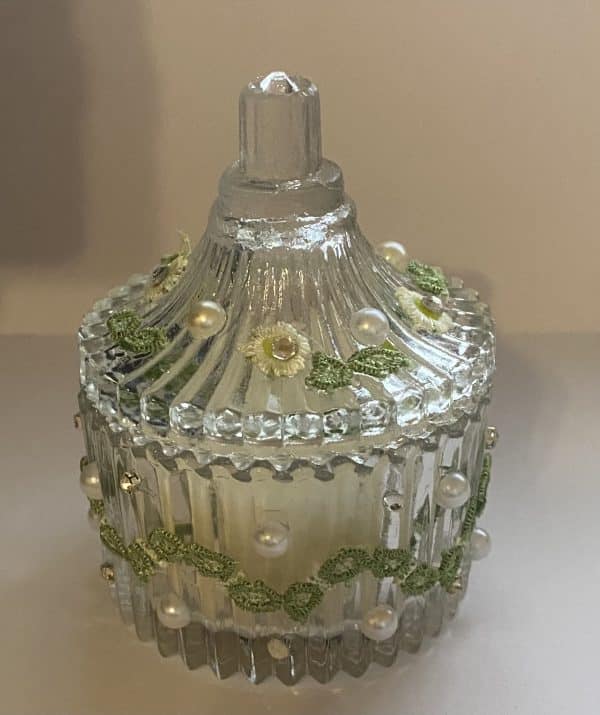 glass decorated scented candle #2