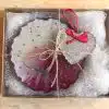 2 coasters and a christmas ornament