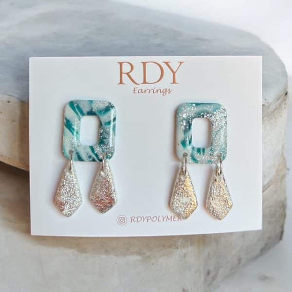 Light mix - square earrings