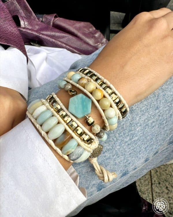 Amazonite and Hematite Bracelet