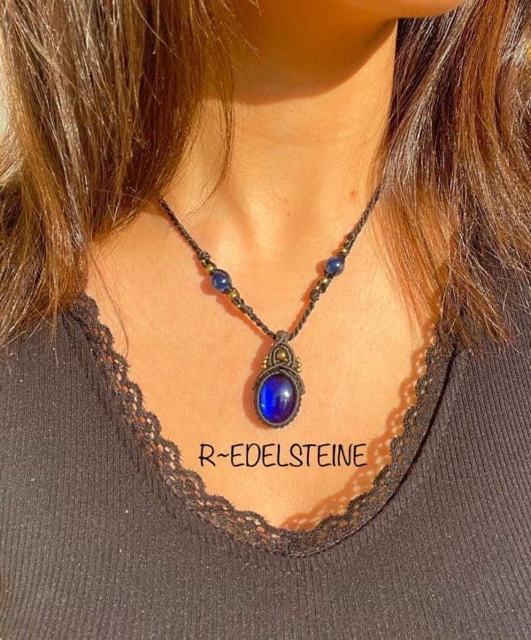 azurite pendant