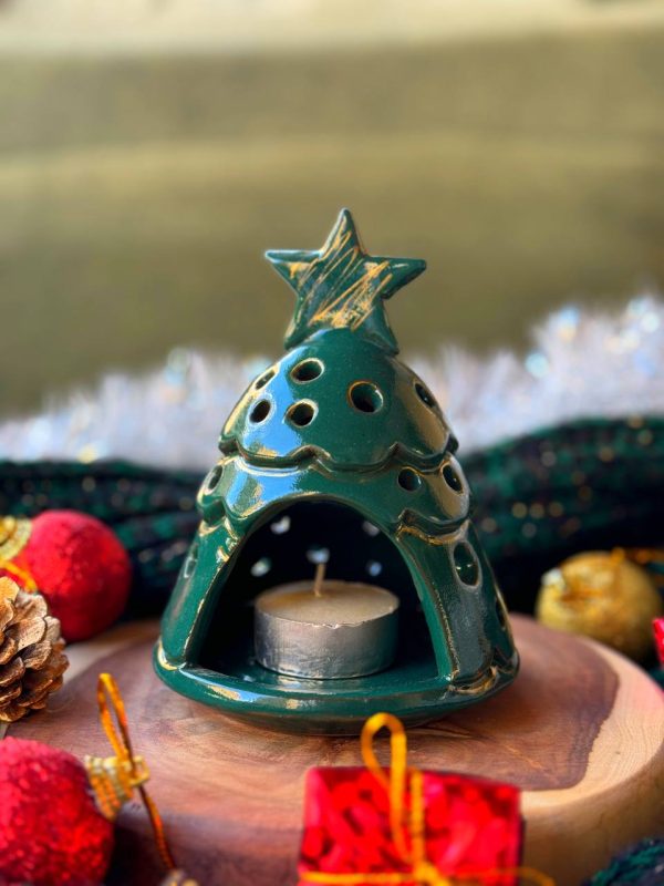 Christmas tree candle holder