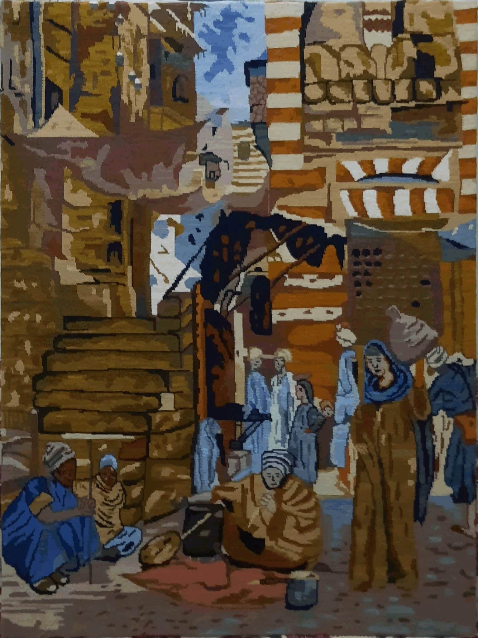 Traditional Street Scene Tapestry 1 Traditional Street Scene Tapestry