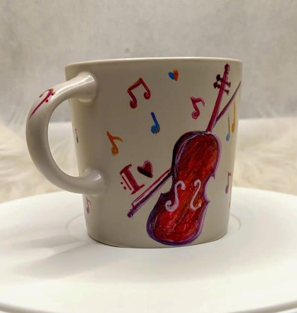 Customized i♡ violin mug