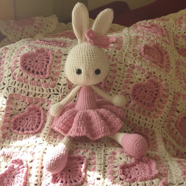 Hearts baby blanket & doll