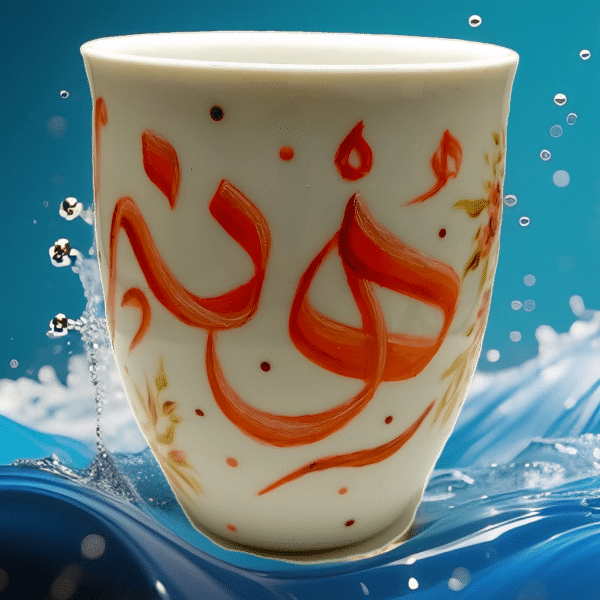 Customized hand painted white mug