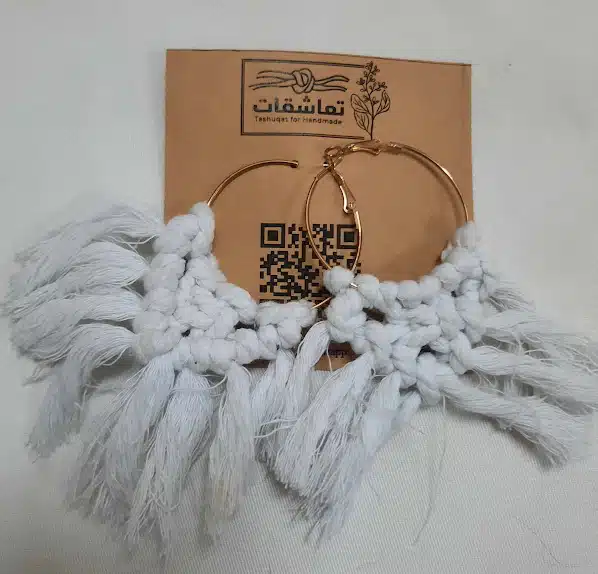 Handmade Macramé Hoop Earrings – Boho Chic Style 5 20241106 213025