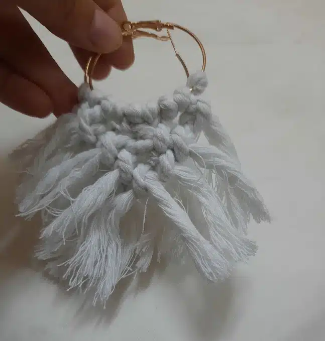 Handmade Macramé Hoop Earrings – Boho Chic Style 7 20241106 213116