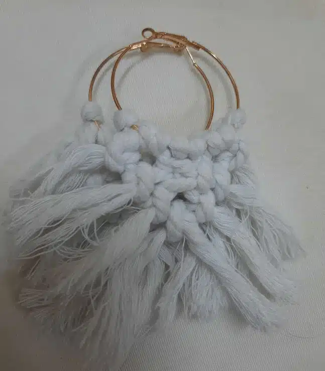 Handmade Macramé Hoop Earrings – Boho Chic Style 8 20241106 213120