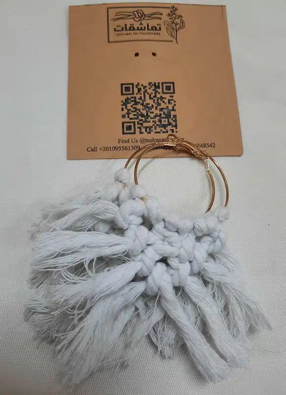 Handmade Macramé Hoop Earrings – Boho Chic Style 4 20241106 213126