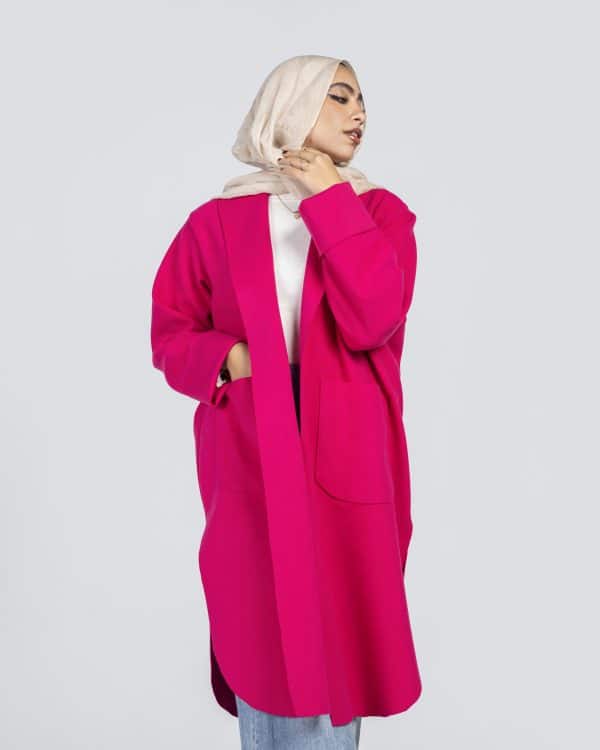 Fushia wool coat