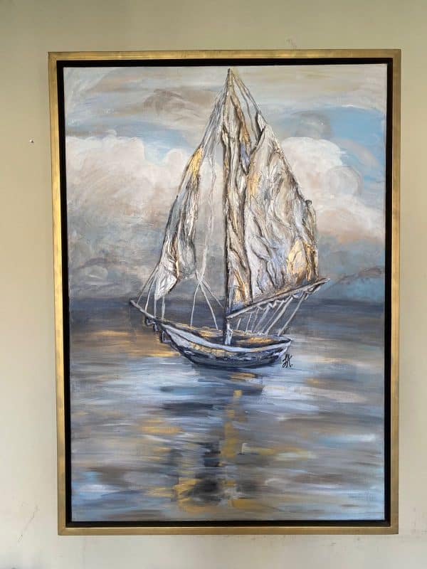 The Texture Boat painting