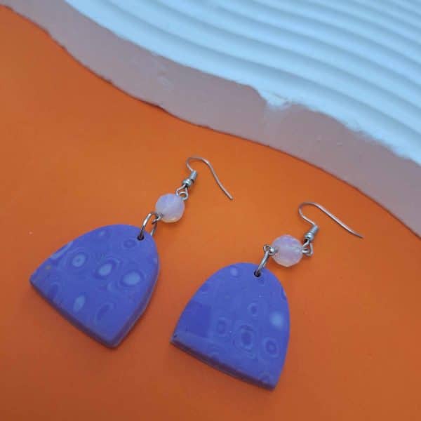 polymer clay earrings curvy