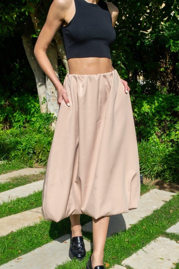 Beige Ballon skirt