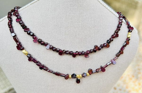 January birthstone, Garnet necklaces, sell individually, prevent nightmares, attract love