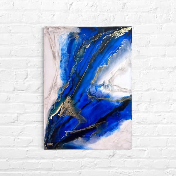 Blue| Gold Epoxy Painting