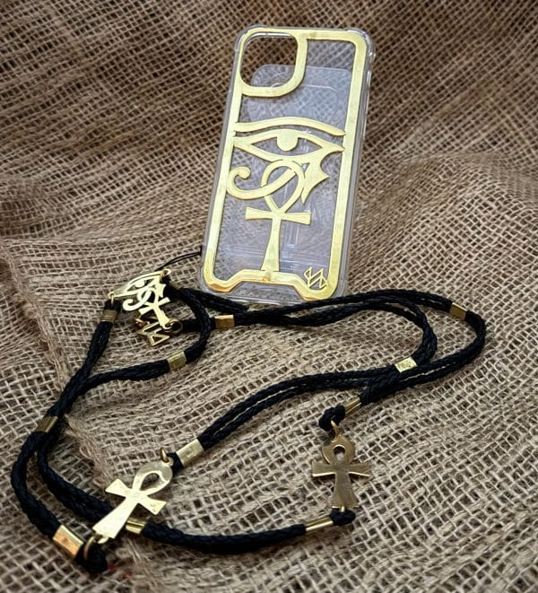 Eye of Horus & Key of Life Design Set (Mobile cover + Chain)