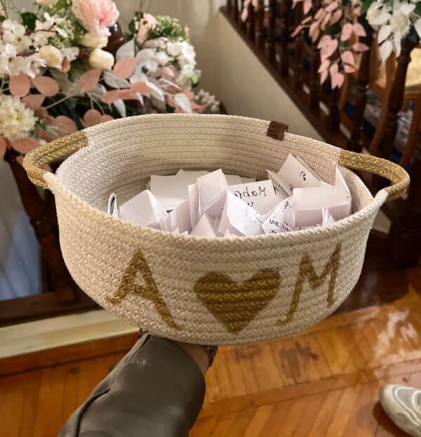 Customized bridal basket