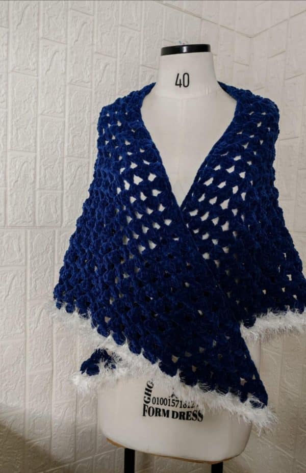 blue shawl