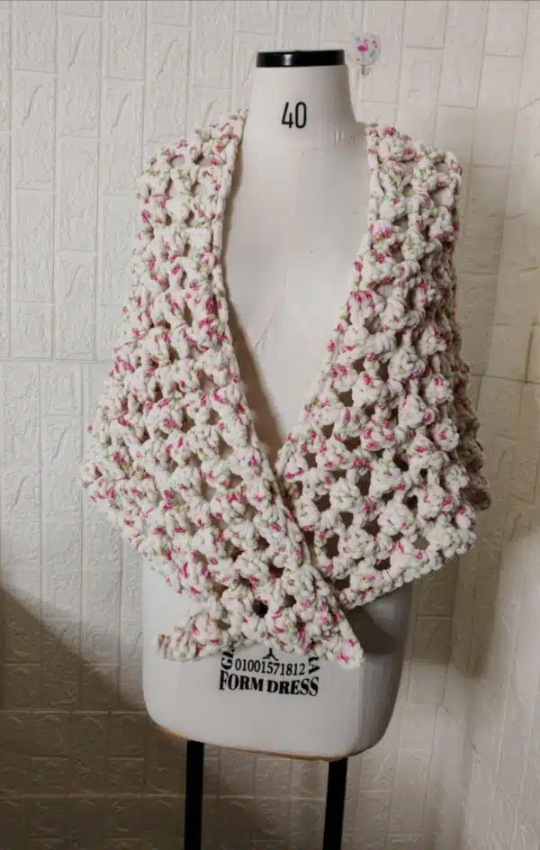 Velvet flower shawl