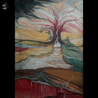 2024-2025.Liberation.37x52.5cm oil on canvas.Framed.10