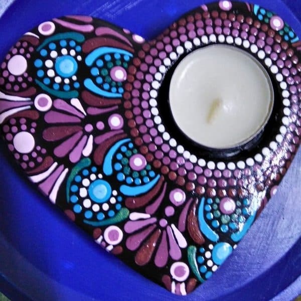 Heart candle holder